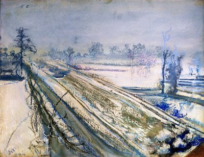 Utsikt over Kościuszko-haugen fra kunstnerens atelier av Stanisław Wyspiański