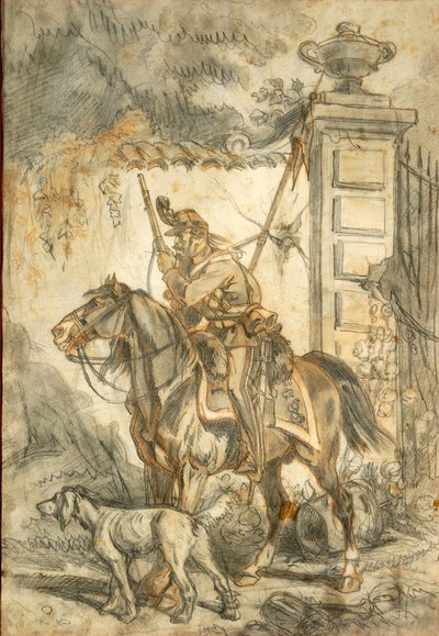 Lansere på patrulje, Illustrasjon av Stanislao Grimaldi del Poggetto av Stanislas Grimaldi del Poggetto