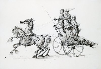 Død i Barouche, c1850-1890 av Stanislas Lepine