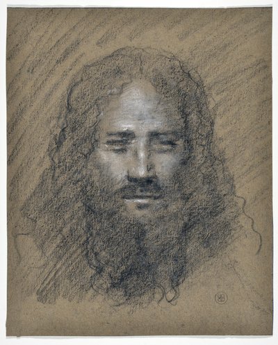 Hodet til skjeggete mannen (tegning) av Stanislas Torrents y de Amat