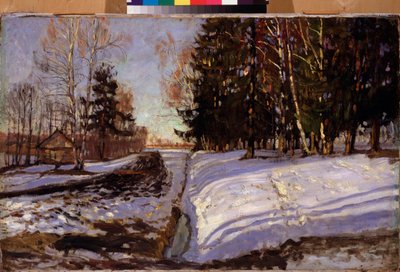 Mars. Peinture de Stanislav Yulianovich Zhukovsky (Joukovski) (1873-1944), huile sur toile av Stanislav Joulianovitch Joukovski