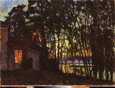 juli natt. Maleri av Stanislav Yulianovich Zhukovsky (Zhukovsky) (1873-1944), olje på lerret av Stanislav Joulianovitch Joukovski