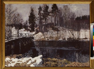Vår. Maleri av Stanislav Yulianovich Zhukovsky (Zhukovsky) (1873-1944), olje på lerret. Russisk kunst, tidlig 1900-tall, art nouveau, modernisme. Statens kunstmuseum for Republikken Karelia, Petrozavodsk (Russland). av Stanislav Joulianovitch Joukovski