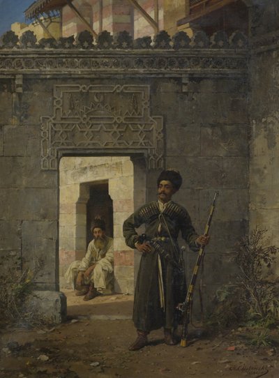 De sirkassiske vaktene, 1880 av Stanislav Khlebovsky