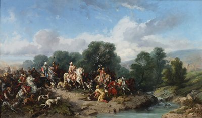 Falkejakten til Sultan Ahmed III, 1873 av Stanislav Khlebovsky