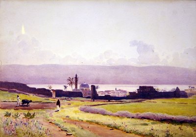 Innenfor Tiberius murer, ca. 1905 (akvarell på papir) av Stanley Inchbold