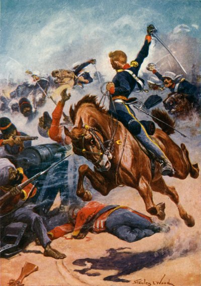 Aliwal, The Third Light Dragoons som lader Sikh Guns av Stanley L. Wood