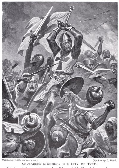 Crusaders Storming the City of the Tyre, illustrasjon fra 