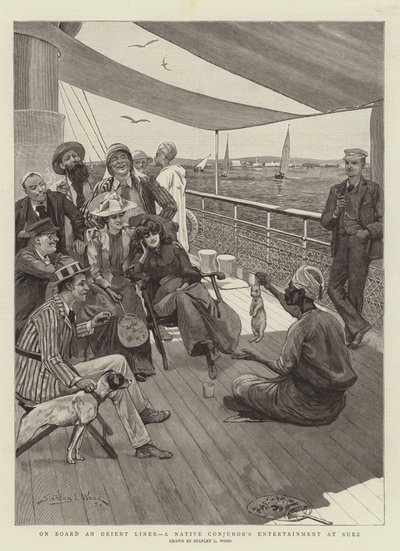 Om bord på en Orient Liner, en Native Conjuror