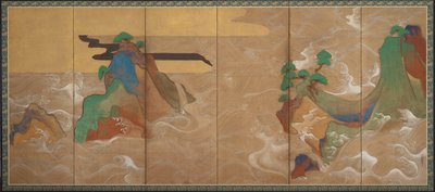 Bølger ved Matsushima, 1600-tallet. av Sôtatsu