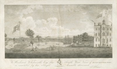 Batchacre Park House: gravering av Stebbing Shaw