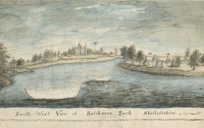 Batchacre Park: tonet tegning, nd [?1800-tallet] av Stebbing Shaw