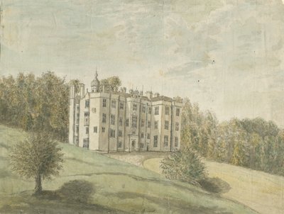 Beaudesert Hall and Park: vannfargemaleri, nd [1762-1802] av Stebbing Shaw