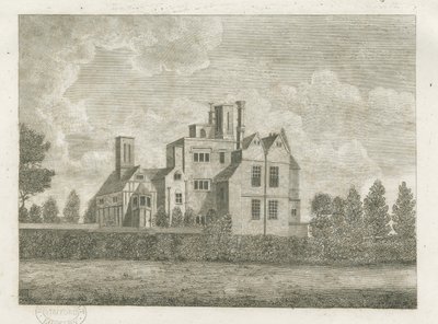 Brewood - Black Ladies Priory: gravering, og [?1700-tallet] (trykk) av Stebbing Shaw