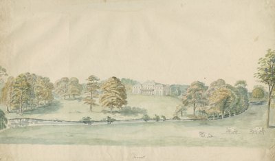 Canwell Hall: tonet blyanttegning, nd [1762-1802]] av Stebbing Shaw