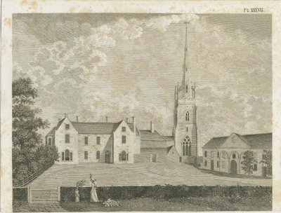 Clifton Campville Church: gravering, nd [c 1790] av Stebbing Shaw