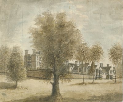 Drayton Bassett - "Drayton Manor": vannfargemaleri, nd [1789-1793] av Stebbing Shaw