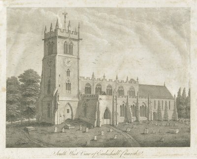 Ecclesall Church: gravering og [1700-tallet] (trykk) av Stebbing Shaw