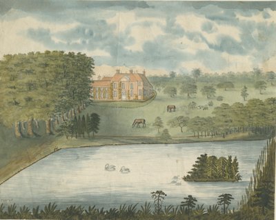 Freeford Hall: vannfargemaleri, nd [1762-1802] av Stebbing Shaw