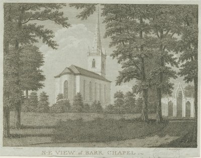 Great Barr Chapel: gravering, nd [1762-1802] av Stebbing Shaw