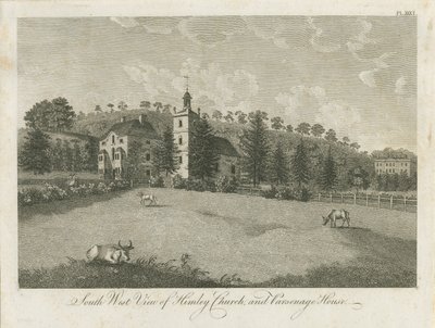Himley kirke og prestegård: gravering, nd [1762-1798] (trykk) av Stebbing Shaw