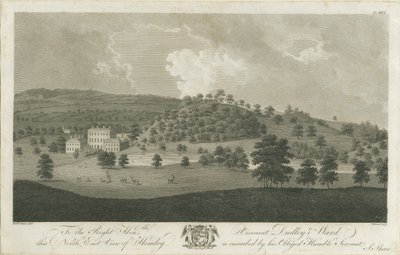 Himley Hall: gravering, nd [1762-1798] av Stebbing Shaw