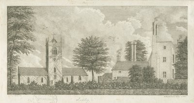 Lapley kirke: gravering av Stebbing Shaw