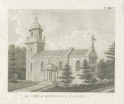 Patshull kirke: gravering, nd [1762-1802] av Stebbing Shaw