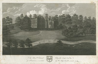 Prestwood Hall: gravering, nd [1762-1802] av Stebbing Shaw