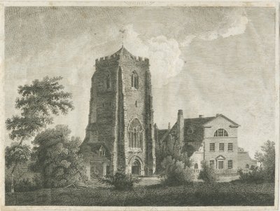Ranton Abbey [Priory]: gravering og [slutten av 1700-tallet] (trykk) av Stebbing Shaw