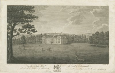 Sandwell Park - Hall: gravering, nd [1762-1798] av Stebbing Shaw