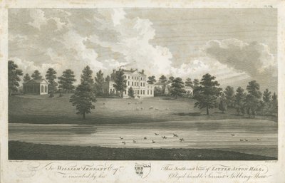 Shenstone - Little Aston Hall: gravering, nd [1762-1798] (trykk) av Stebbing Shaw