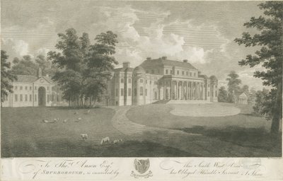 Shugborough Hall: gravering, nd [c 1800] av Stebbing Shaw