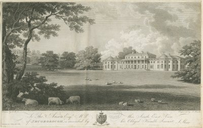 Shugborough Hall: gravering, nd [c 1802] (trykk) av Stebbing Shaw