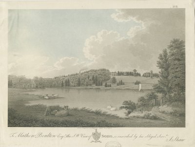 Soho - [Matthew Boultons] hus: gravering, nd [c 1798] (trykk) av Stebbing Shaw