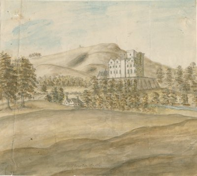 Stourton Castle: vannfargemaleri, nd [1762-1798] av Stebbing Shaw