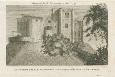 Tamworth Castle: gravering, nd [c 1799] (trykk) av Stebbing Shaw