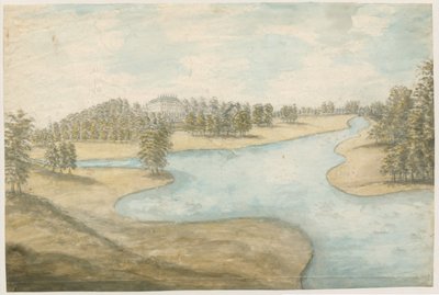 Teddesley Hall: vannfargemaleri, nd [1762-1802] av Stebbing Shaw