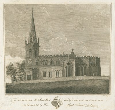 Wednesbury Church: gravering, nd [1762-1802] av Stebbing Shaw