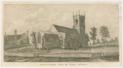 Yoxall kirke: gravering, nd [c 1798] (trykk) av Stebbing Shaw