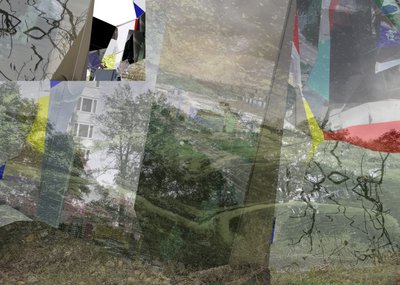 Et surrealistisk bylandskap i flere lag av Stefan Fransson