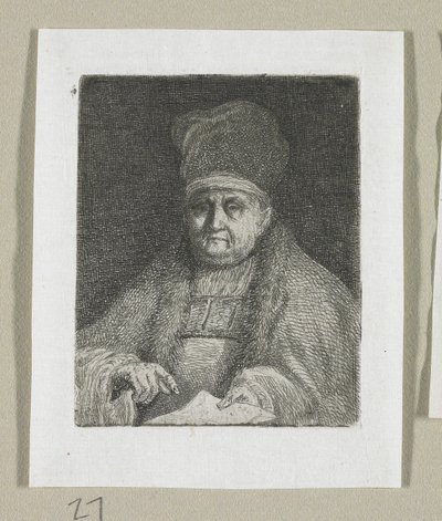 Halvlengde portrett av en kirkelig dignitær av Stefan Juliusz Norblin de la Gourdaine