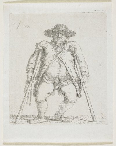 Mann med krykker; "Orlandini" av Stefan Juliusz Norblin de la Gourdaine