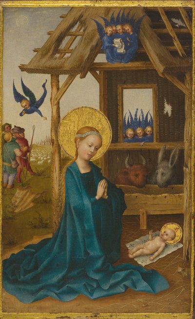 Geburt Christi (Rückseite: Kreuzigung Christi) av Stefan Lochner