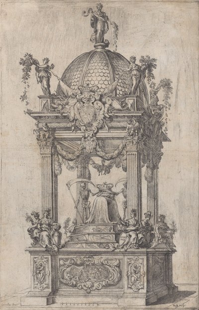 Katafalken til Filip IV av Spania, ca. 1665 av Stefano Camogli