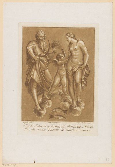 Saturnus, Venus forelsket Plafondschilderingen van de Loggia di Galatea in de Villa Farnesina te Roma (serietittel) av Stefano Mulinari
