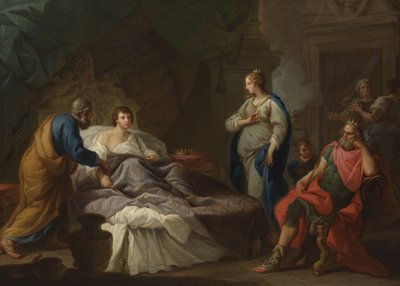Antiochus Lengter etter Stratonice, ca. 1740 (olje på lerret) av Stefano Pozzi