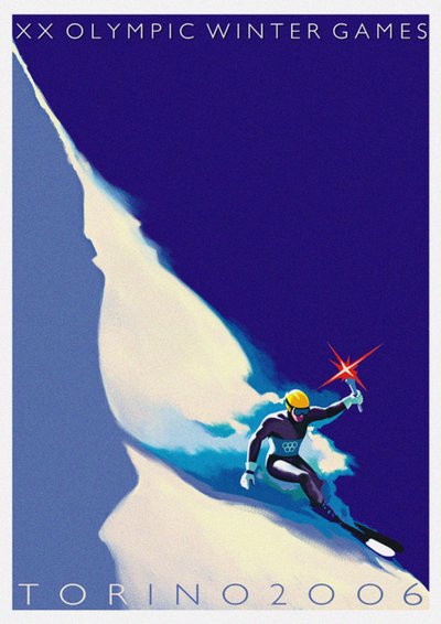 Offisiell plakat for de XX olympiske vinterleker 2006 i Torino av Stefano Riboli