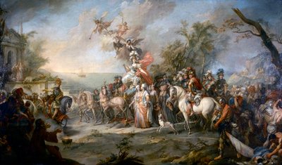 Allegori om Katarina den stores seier over tyrkerne og tatarene, 1772 av Stefano Torelli