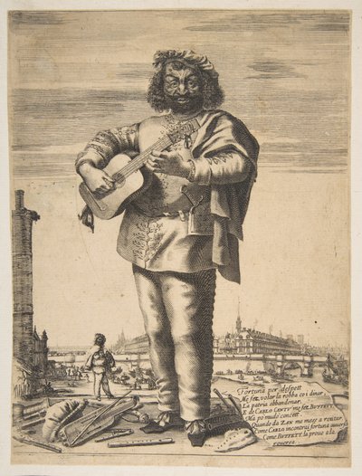 Carlo Cantu kalt Buffetto, 1646. Skapere: Stefano della Bella, Jean Couvay. av Stefano della Bella, Jean Couvay